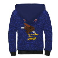 American Samoa Heart Tribal Personalized Sherpa Hoodie Polynesian Patterns LT9 - Polynesian Pride