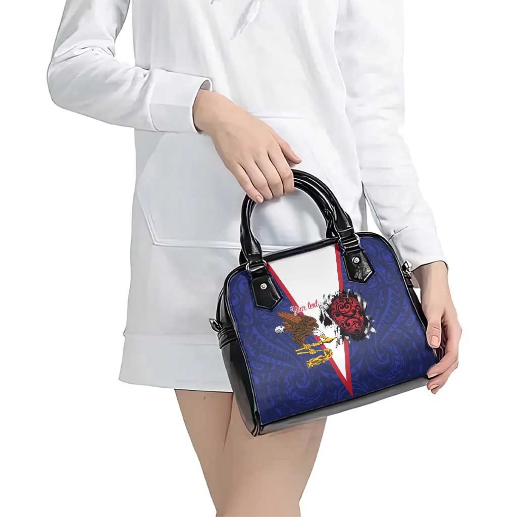 American Samoa Heart Tribal Personalized Shoulder Handbag Polynesian Patterns LT9 - Polynesian Pride