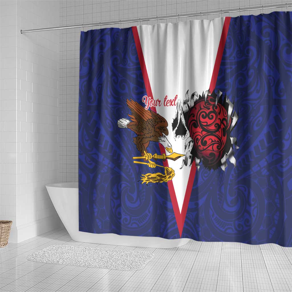 American Samoa Heart Tribal Personalized Shower Curtain Polynesian Patterns LT9 - Polynesian Pride