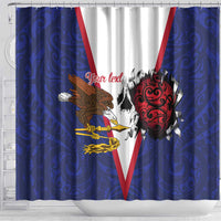 American Samoa Heart Tribal Personalized Shower Curtain Polynesian Patterns LT9 - Polynesian Pride