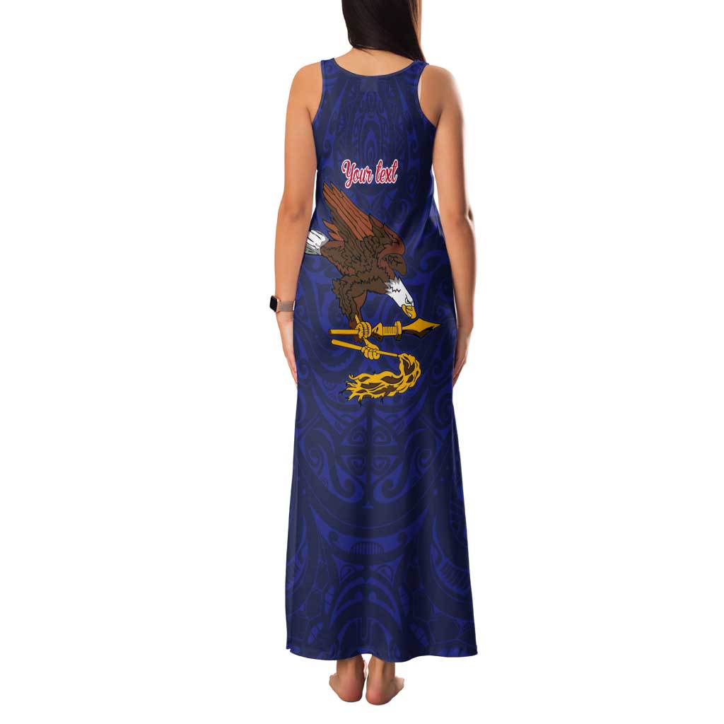 American Samoa Heart Tribal Personalized Tank Maxi Dress Polynesian Patterns LT9 - Polynesian Pride