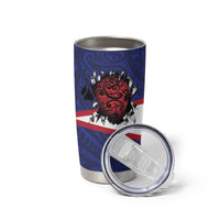 American Samoa Heart Tribal Personalized Tumbler Cup Polynesian Patterns LT9 - Polynesian Pride