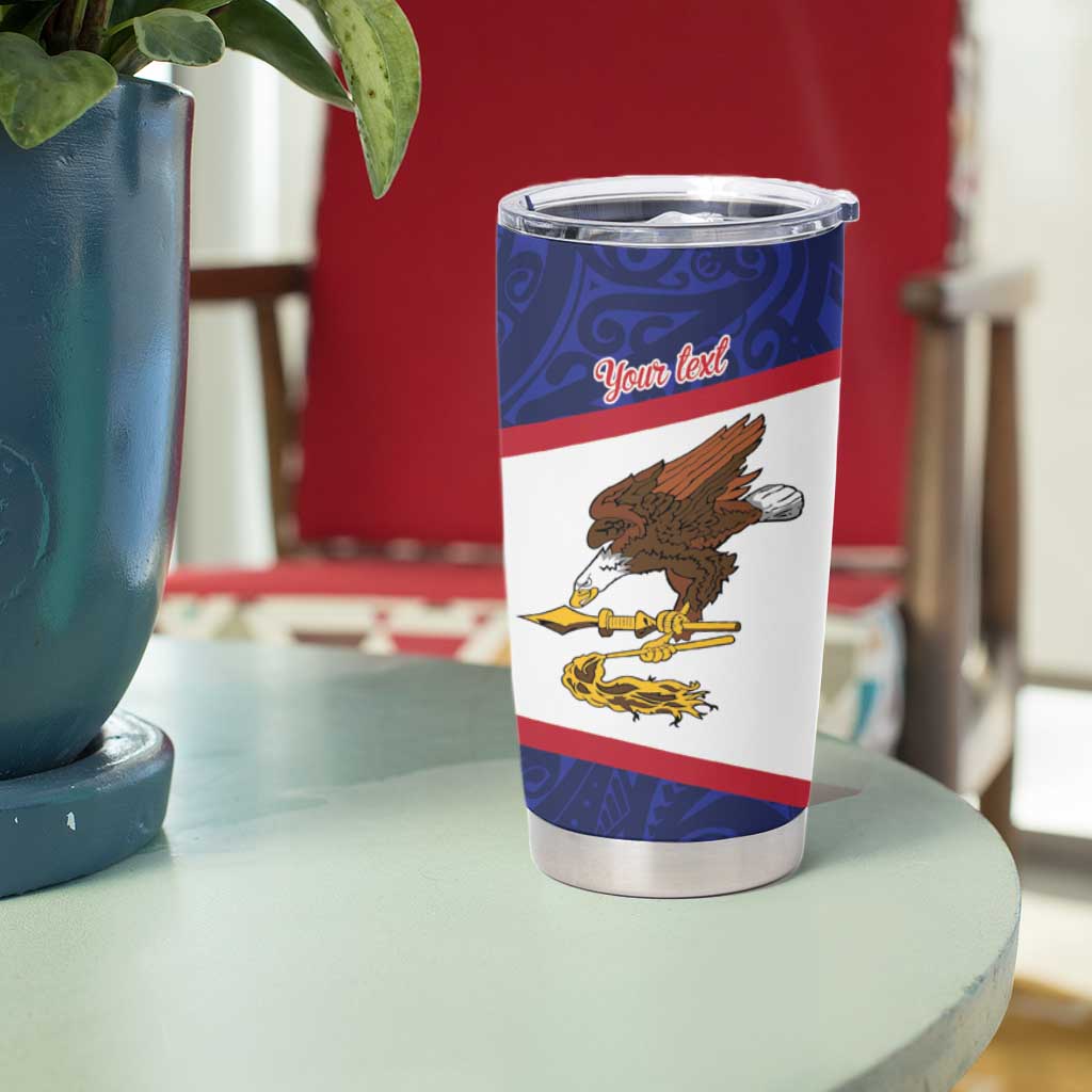 American Samoa Heart Tribal Personalized Tumbler Cup Polynesian Patterns LT9 - Polynesian Pride
