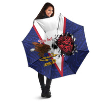 American Samoa Heart Tribal Personalized Umbrella Polynesian Patterns LT9 - Polynesian Pride