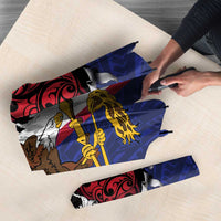 American Samoa Heart Tribal Personalized Umbrella Polynesian Patterns LT9 - Polynesian Pride