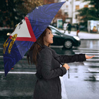 American Samoa Heart Tribal Personalized Umbrella Polynesian Patterns LT9 - Polynesian Pride