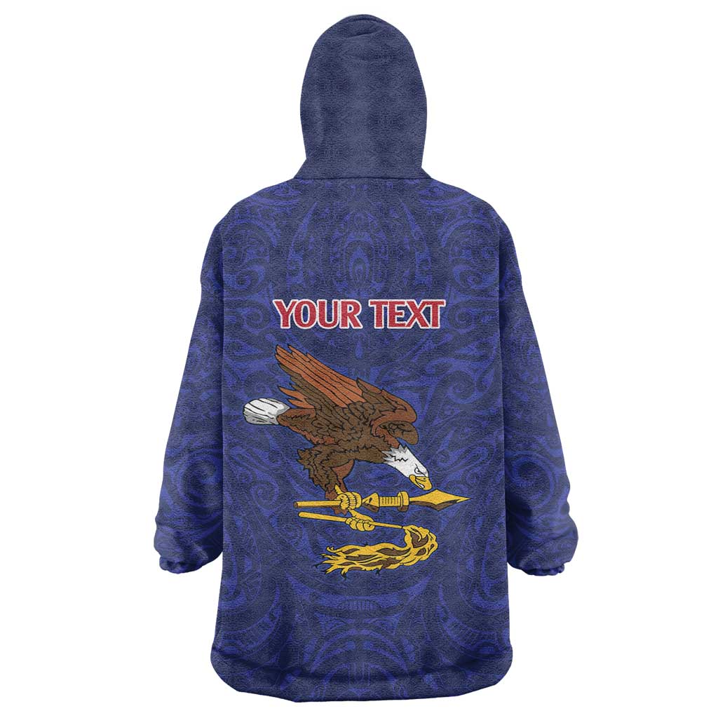 American Samoa Heart Tribal Personalized Wearable Blanket Hoodie Polynesian Patterns LT9 - Polynesian Pride