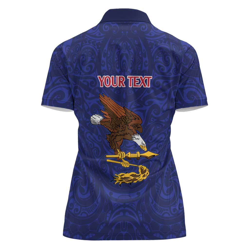 American Samoa Heart Tribal Personalized Women Polo Shirt Polynesian Patterns LT9 - Polynesian Pride
