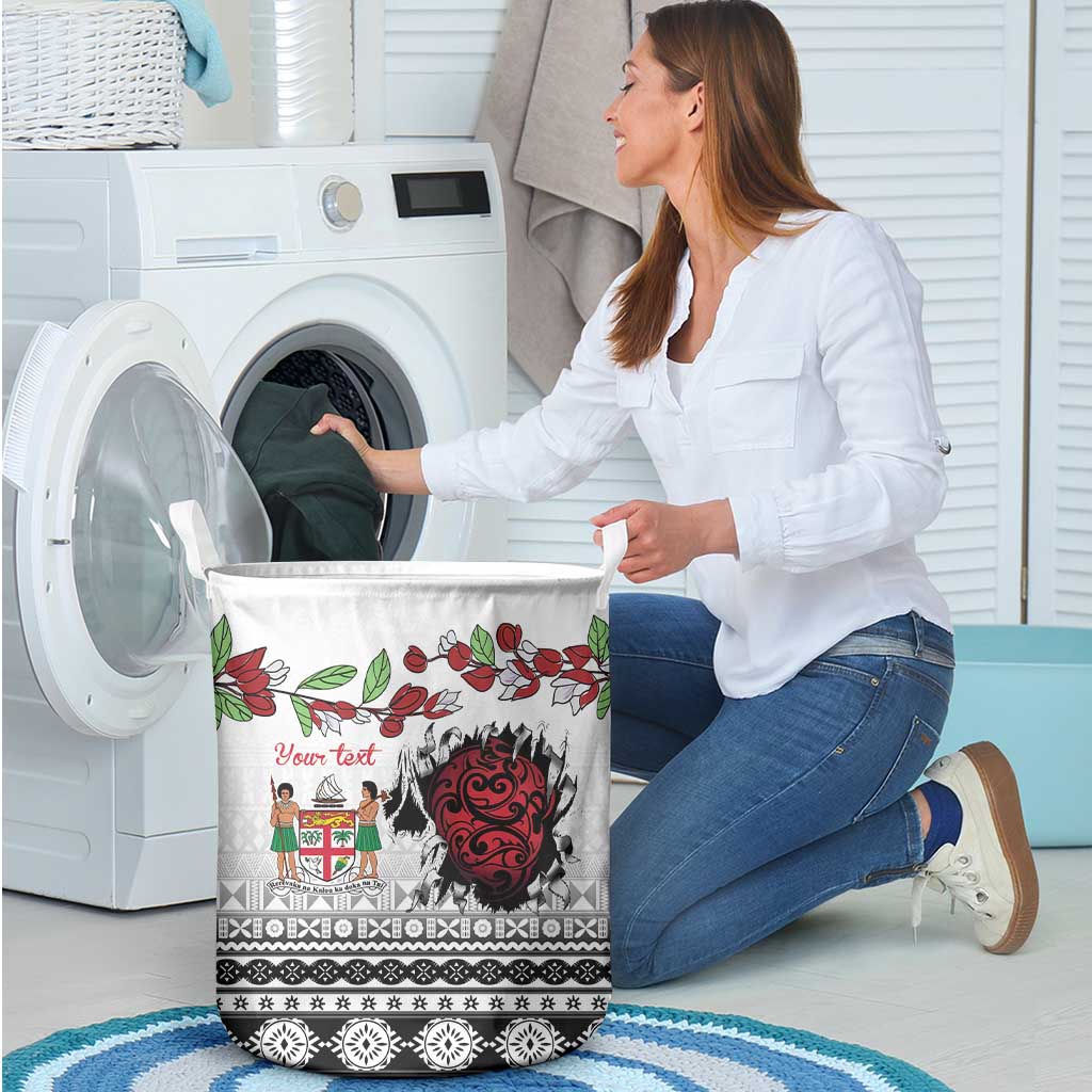 Fiji Heart Tribal Personalised Laundry Basket Polynesian Patterns LT9 - Polynesian Pride