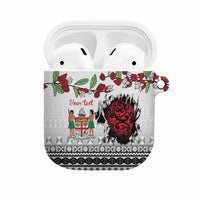 Fiji Heart Tribal Personalised AirPods Case Polynesian Patterns LT9 White - Polynesian Pride