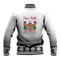 Fiji Heart Tribal Personalised Baseball Jacket Polynesian Patterns LT9 - Polynesian Pride