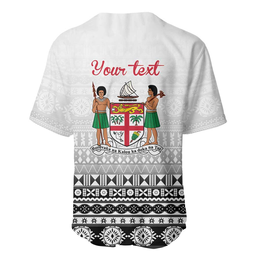 Fiji Heart Tribal Personalised Baseball Jersey Polynesian Patterns LT9 - Polynesian Pride