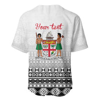 Fiji Heart Tribal Personalised Baseball Jersey Polynesian Patterns LT9 - Polynesian Pride