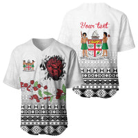 Fiji Heart Tribal Personalised Baseball Jersey Polynesian Patterns LT9 - Polynesian Pride