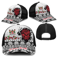 Fiji Heart Tribal Personalised Baseball Net Cap Polynesian Patterns LT9 - Polynesian Pride