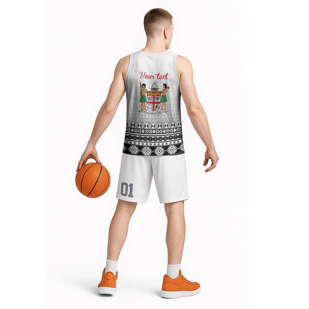 Fiji Heart Tribal Personalised Basketball Jersey Polynesian Patterns LT9 - Polynesian Pride