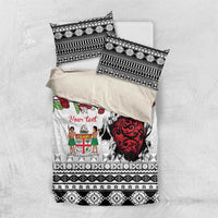 Fiji Heart Tribal Personalised Bedding Set Polynesian Patterns LT9 US Twin 172cm x 218cm White - Polynesian Pride