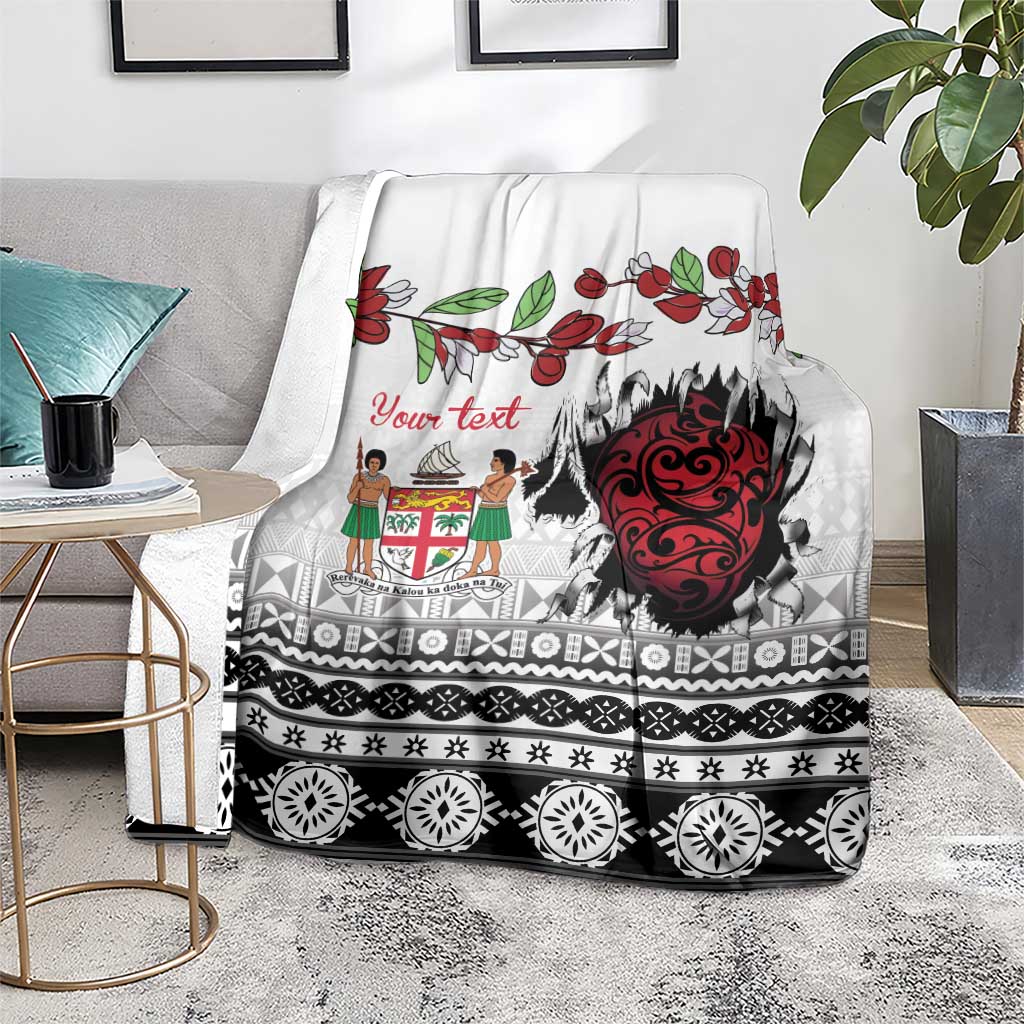 Fiji Heart Tribal Personalised Blanket Polynesian Patterns LT9 - Polynesian Pride