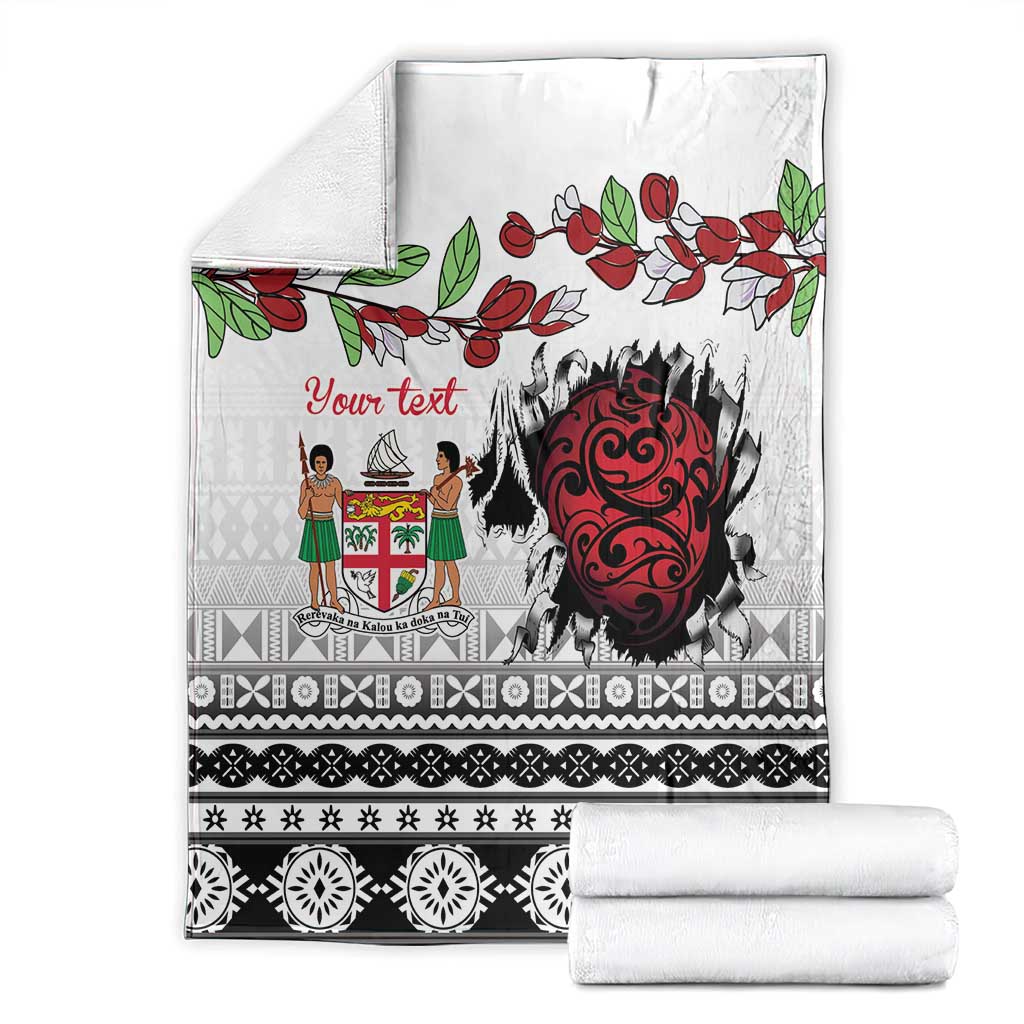 Fiji Heart Tribal Personalised Blanket Polynesian Patterns LT9 - Polynesian Pride