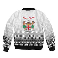 Fiji Heart Tribal Personalised Bomber Jacket Polynesian Patterns LT9 - Polynesian Pride