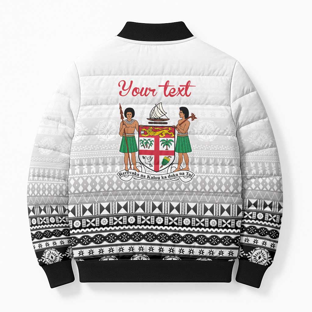 Fiji Heart Tribal Personalised Bomber Puffer Jacket Polynesian Patterns LT9 - Polynesian Pride