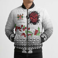 Fiji Heart Tribal Personalised Bomber Puffer Jacket Polynesian Patterns LT9 - Polynesian Pride
