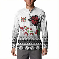 Fiji Heart Tribal Personalised Button Sweatshirt Polynesian Patterns LT9 - Polynesian Pride