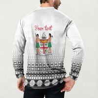 Fiji Heart Tribal Personalised Button Sweatshirt Polynesian Patterns LT9 - Polynesian Pride