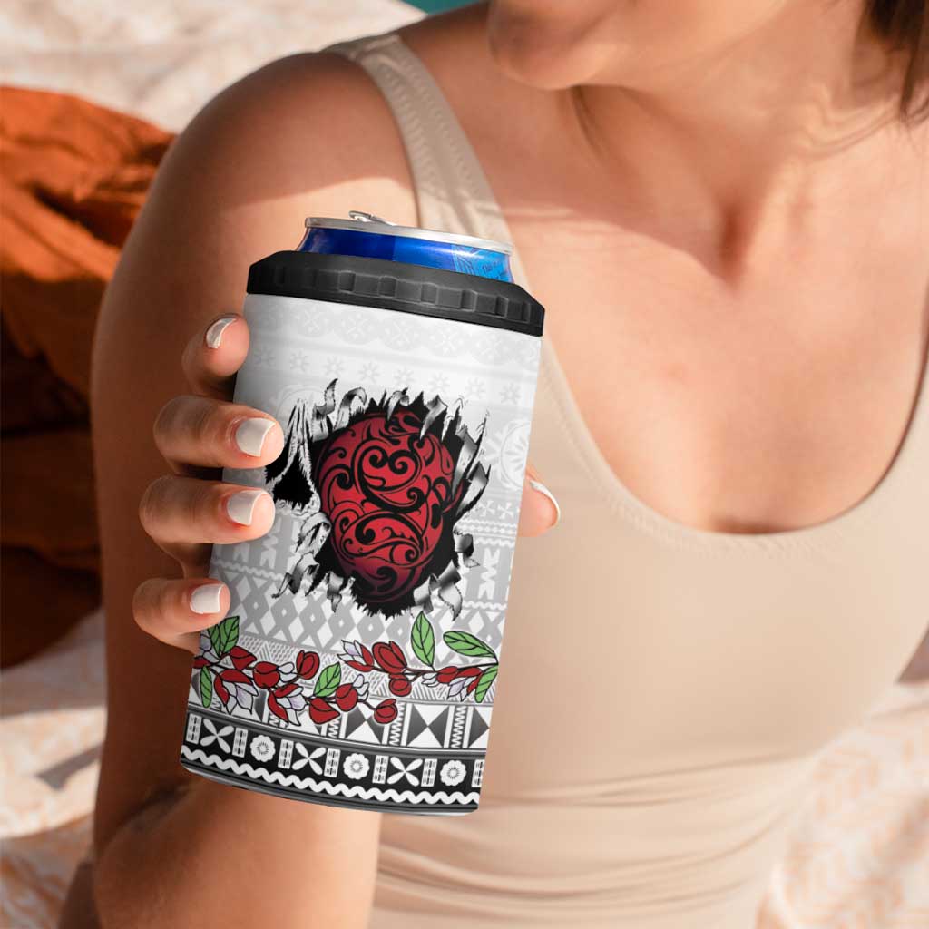 Fiji Heart Tribal Personalised 4 in 1 Can Cooler Tumbler Polynesian Patterns LT9 - Polynesian Pride
