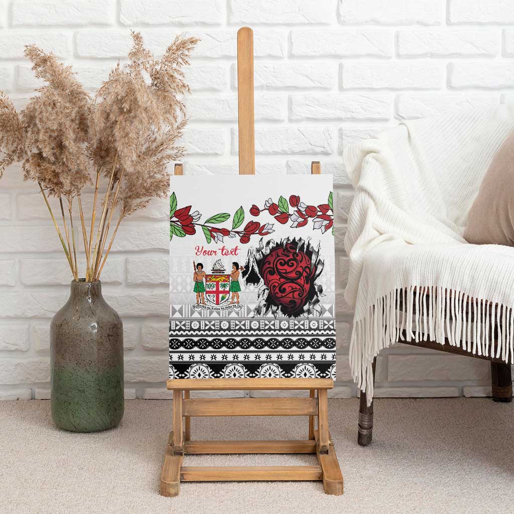 Fiji Heart Tribal Personalised Canvas Wall Art Polynesian Patterns LT9 - Polynesian Pride