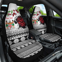 Fiji Heart Tribal Personalised Car Seat Cover Polynesian Patterns LT9 One Size White - Polynesian Pride