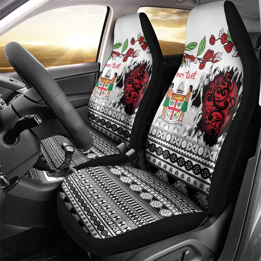 Fiji Heart Tribal Personalised Car Seat Cover Polynesian Patterns LT9 - Polynesian Pride