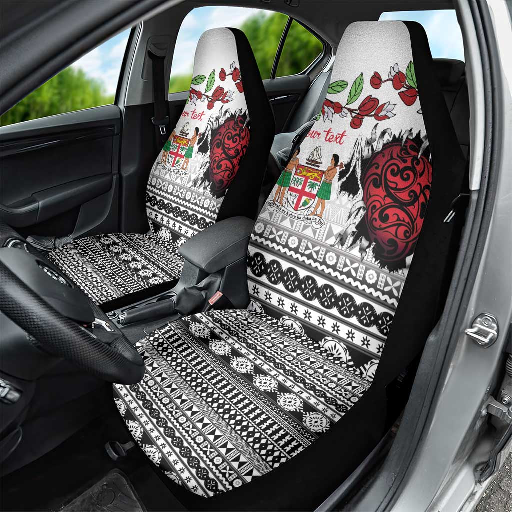 Fiji Heart Tribal Personalised Car Seat Cover Polynesian Patterns LT9 - Polynesian Pride