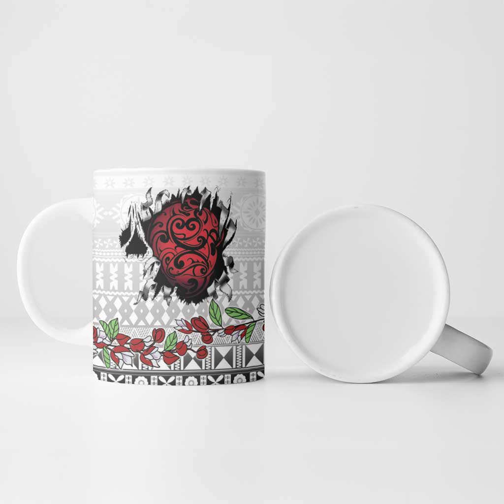Fiji Heart Tribal Personalised Ceramic Mug Polynesian Patterns LT9 - Polynesian Pride