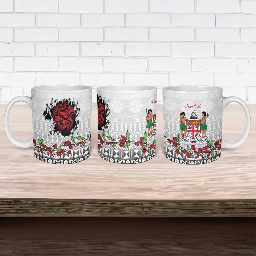 Fiji Heart Tribal Personalised Ceramic Mug Polynesian Patterns LT9 - Polynesian Pride