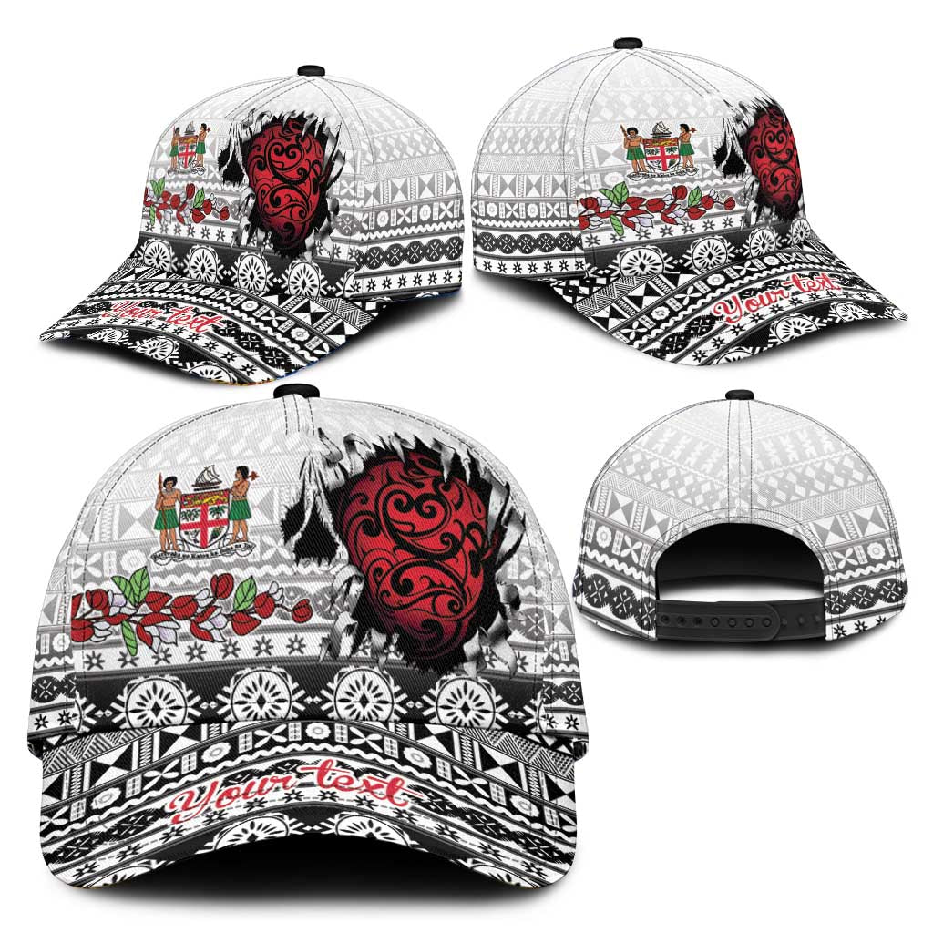 Fiji Heart Tribal Personalised Classic Cap Polynesian Patterns LT9 - Polynesian Pride