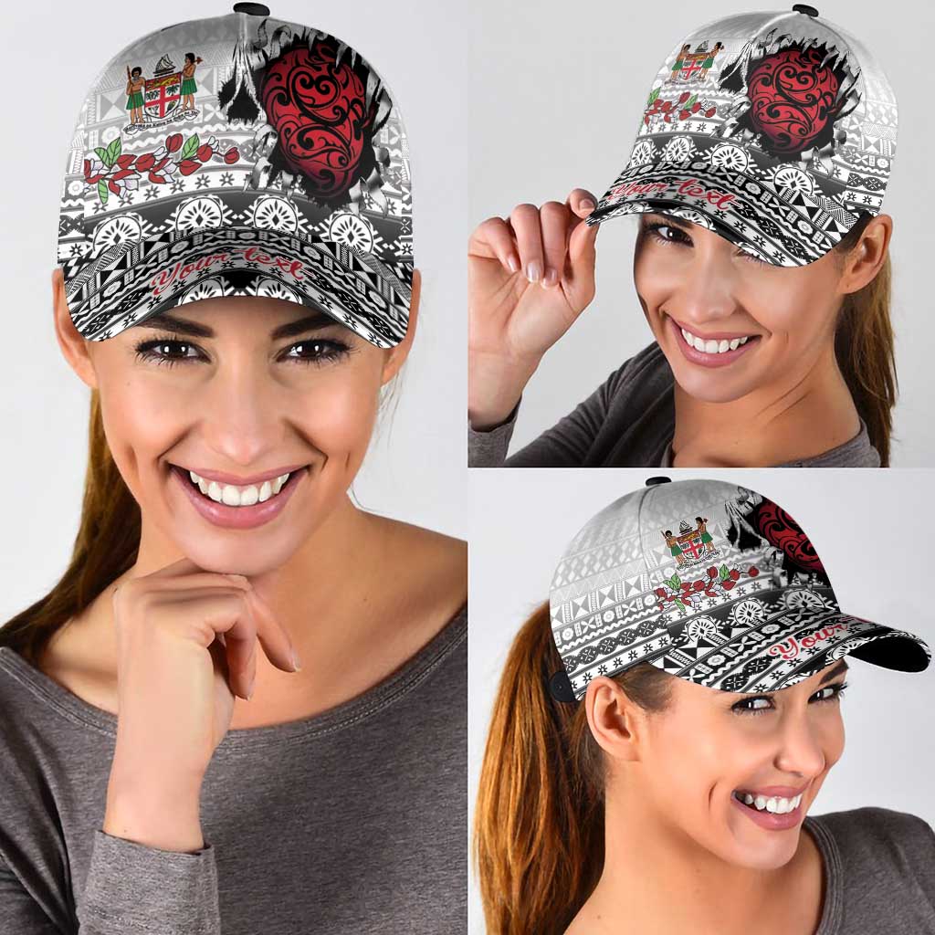 Fiji Heart Tribal Personalised Classic Cap Polynesian Patterns LT9 - Polynesian Pride