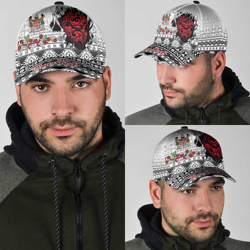 Fiji Heart Tribal Personalised Classic Cap Polynesian Patterns LT9 - Polynesian Pride