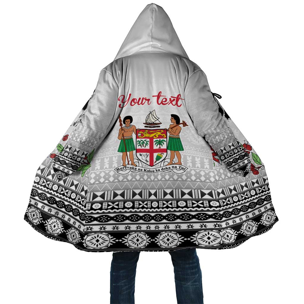 Fiji Heart Tribal Personalised Cloak Polynesian Patterns LT9 Unisex White - Polynesian Pride