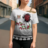 Fiji Heart Tribal Personalised Cross Shoulder Shirt Polynesian Patterns LT9 - Polynesian Pride