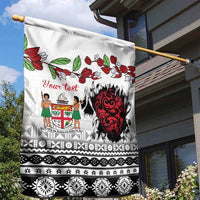 Fiji Heart Tribal Personalised Garden Flag Polynesian Patterns LT9 - Polynesian Pride