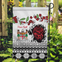 Fiji Heart Tribal Personalised Garden Flag Polynesian Patterns LT9 Garden Flag White - Polynesian Pride