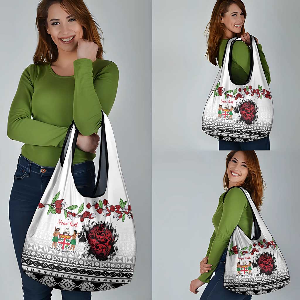 Fiji Heart Tribal Personalised Grocery Bag Polynesian Patterns LT9 - Polynesian Pride