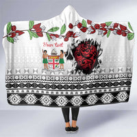 Fiji Heart Tribal Personalised Hooded Blanket Polynesian Patterns LT9 One Size White - Polynesian Pride