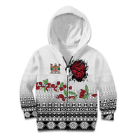 Fiji Heart Tribal Personalised Kid Hoodie Polynesian Patterns LT9 Zip Hoodie White - Polynesian Pride