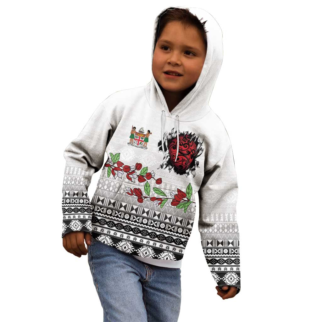 Fiji Heart Tribal Personalised Kid Hoodie Polynesian Patterns LT9 - Polynesian Pride