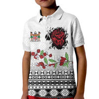 Fiji Heart Tribal Personalised Kid Polo Shirt Polynesian Patterns LT9 Kid White - Polynesian Pride