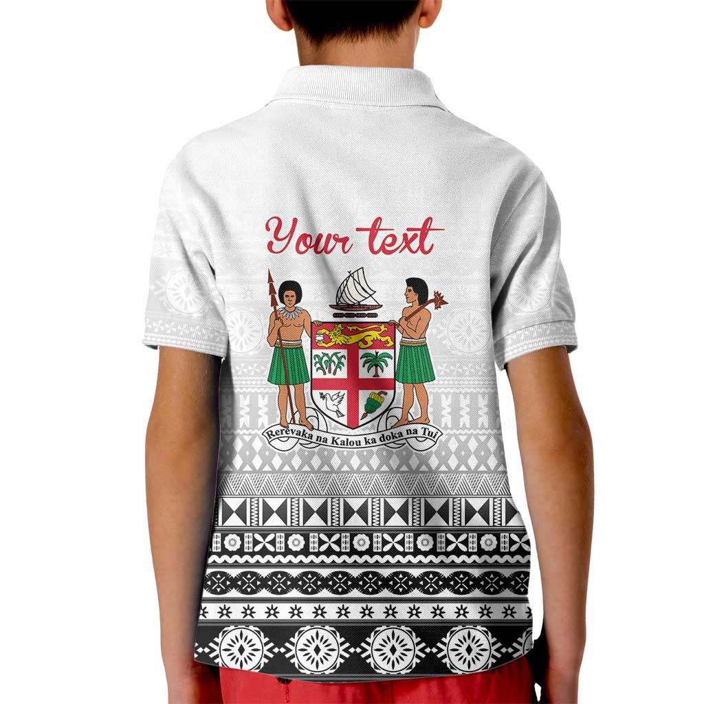 Fiji Heart Tribal Personalised Kid Polo Shirt Polynesian Patterns LT9 - Polynesian Pride