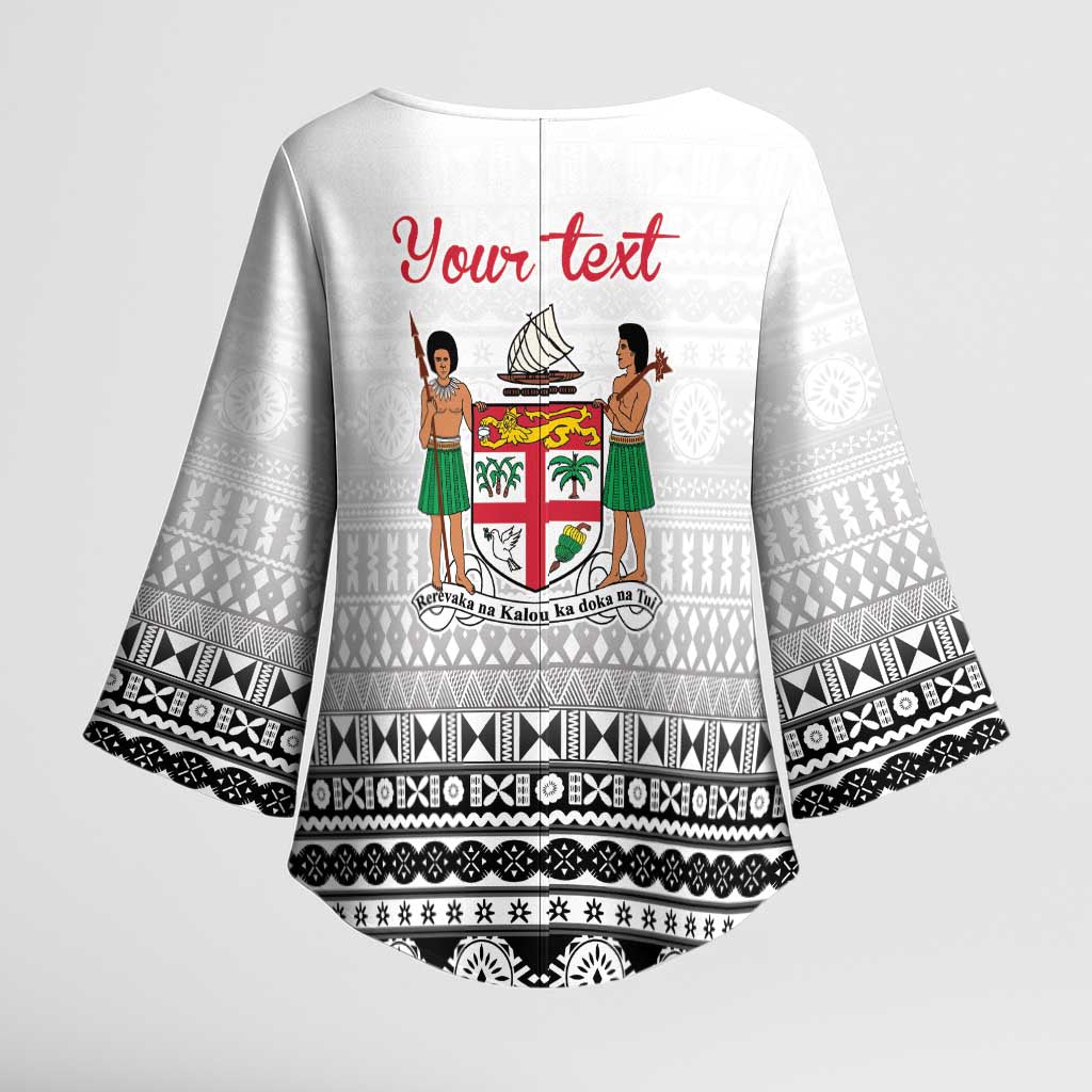 Fiji Heart Tribal Personalised Kimono Sleeve Blouse Polynesian Patterns LT9 - Polynesian Pride