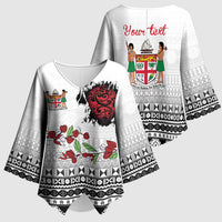 Fiji Heart Tribal Personalised Kimono Sleeve Blouse Polynesian Patterns LT9 - Polynesian Pride